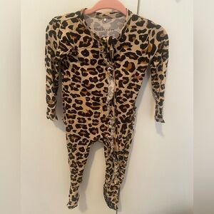 Posh Peanut Brown Leopard Kids Footie